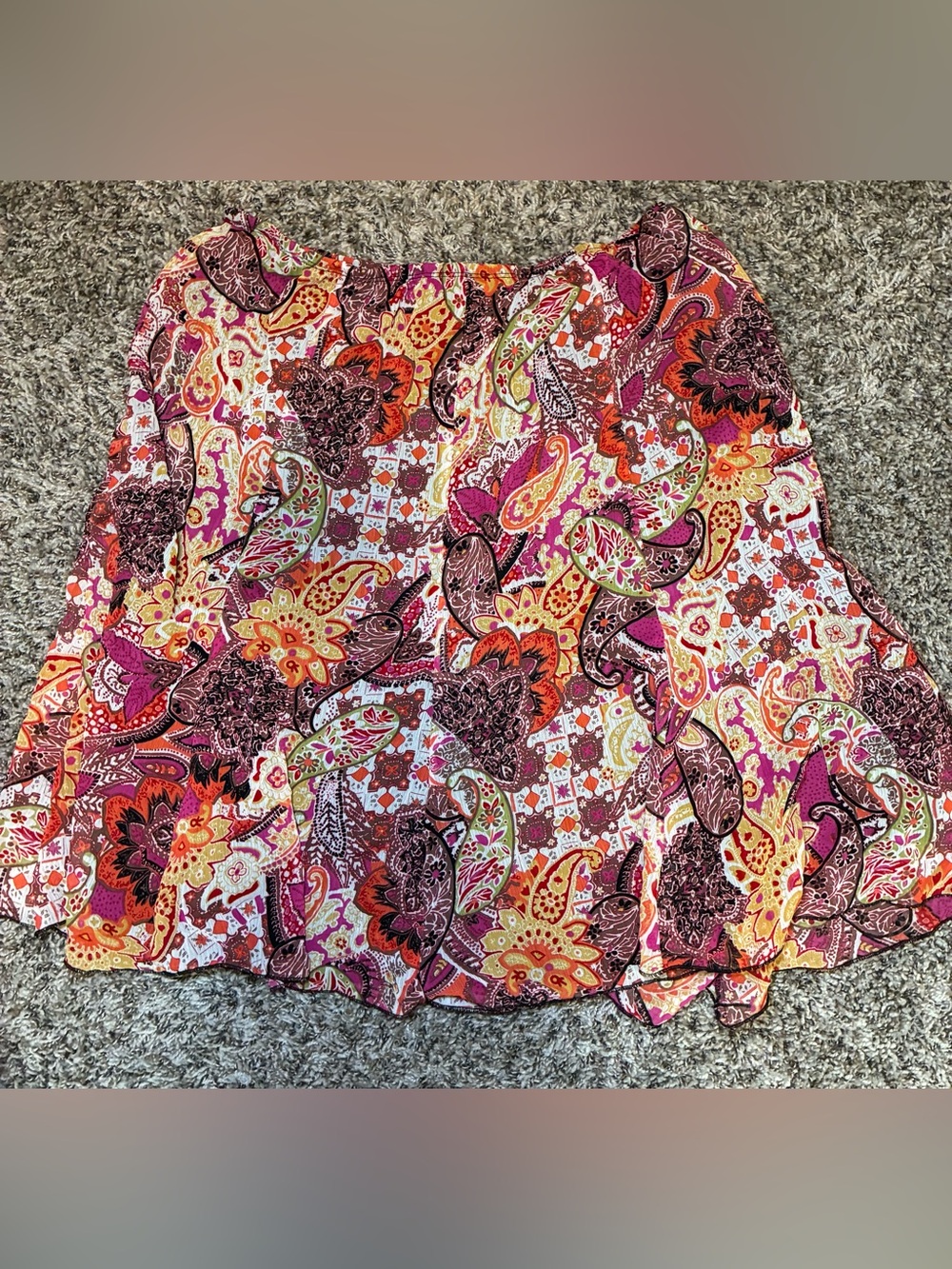 Studio 1940 Floral / Paisley A-Line Lined Skirt.